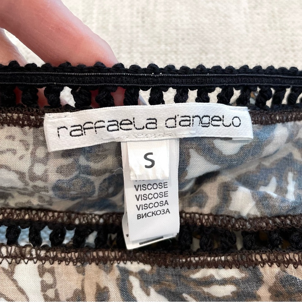 Raffaela D’Angelo Tiered Maxi Dress Size S Brown Boho Coastal Cowgirl Beach - Picture 2 of 16